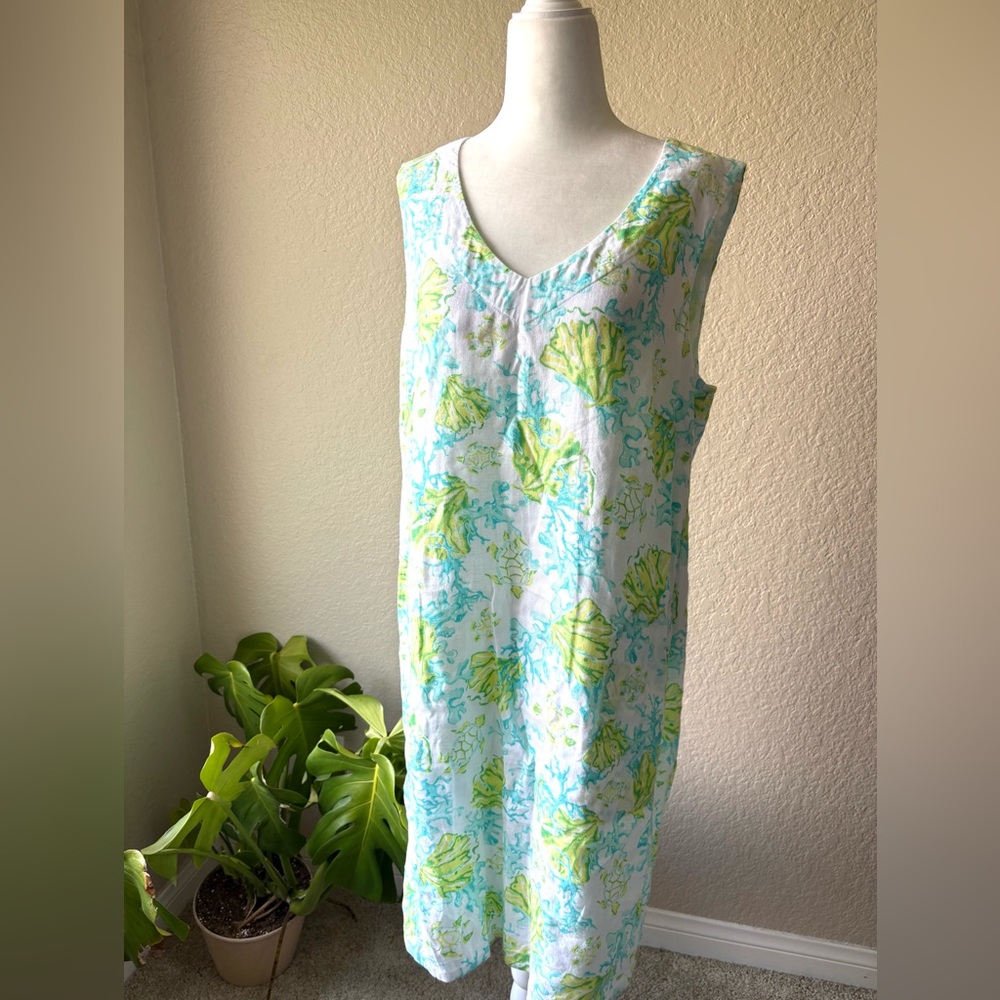 J.Jill Live Linen summer dress. 100% Linen. Gently Worn. SZ- M